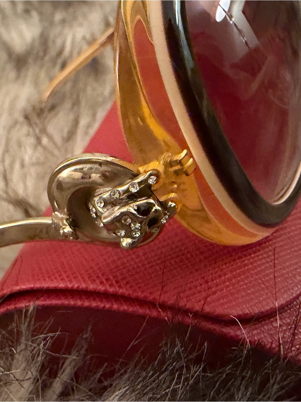Cartier Women's Sunglasses in Brown with Red Cartier Case - Picture 5 of 7